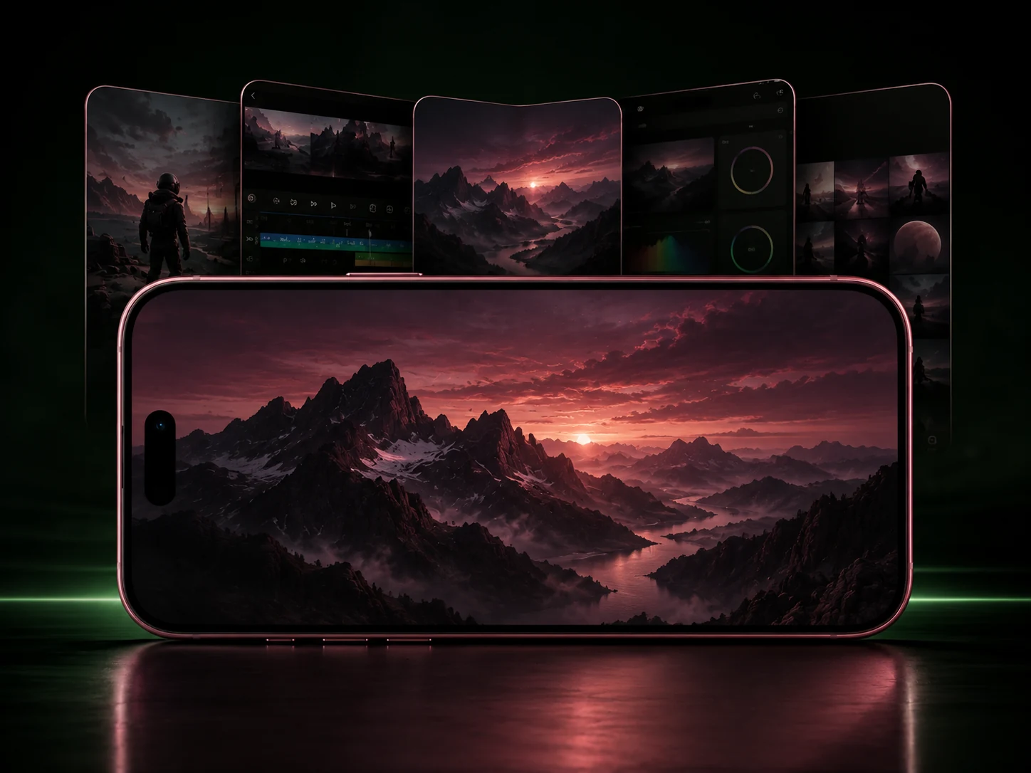 AI-assisted illustration of Burgundy iPhone 18 Pro Max for A larger screen for photos and video