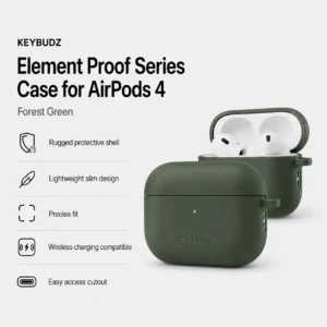 KEYBUDZ Element Proof Series Case for AirPods 4 - Forest Green
